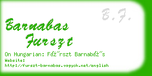 barnabas furszt business card